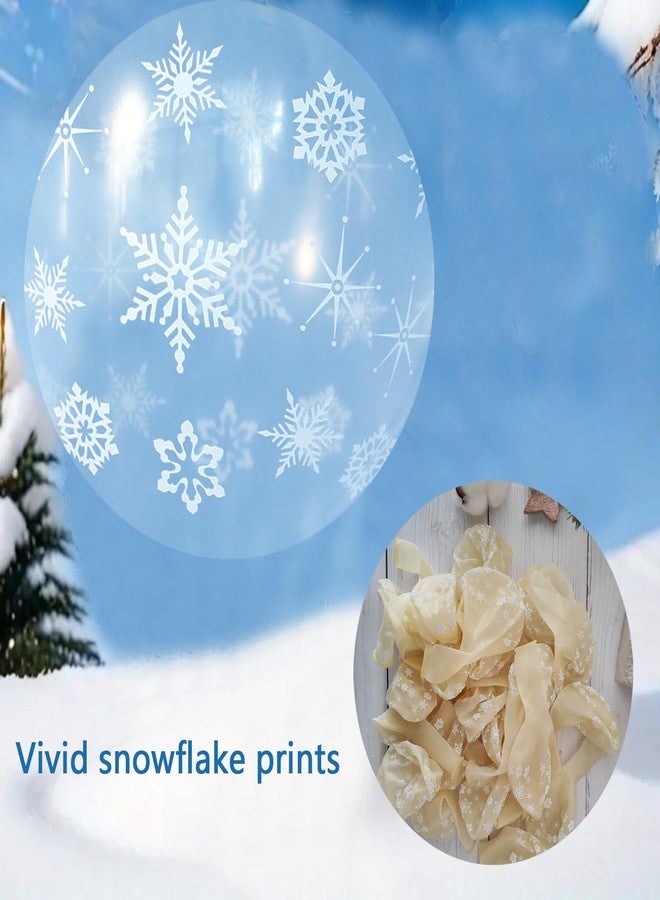 AzsVbvs 50PCS Clear Snowflake Balloons Winter Transparent Snowflakes Balloon 12 Inch Snowflake Latex Balloons Wonderland Decorations for Christmas Frozen Birthday Party Supplies (Clear) - Image 3